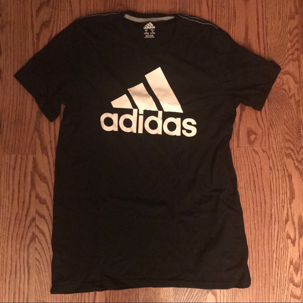 Adidas black and white Tee